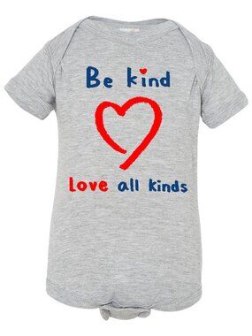 Baby One‑Piece 6-12M Be Kind Love All Kinds.™ NWT Made in USA